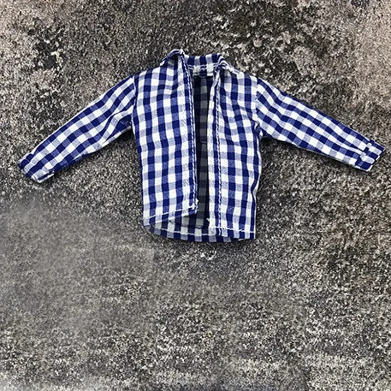 1/12 Scale Plaid Shirt Male Soldier Long Sleeve Short Sleeve Clothes for 6in Action Figure Toys Accessories