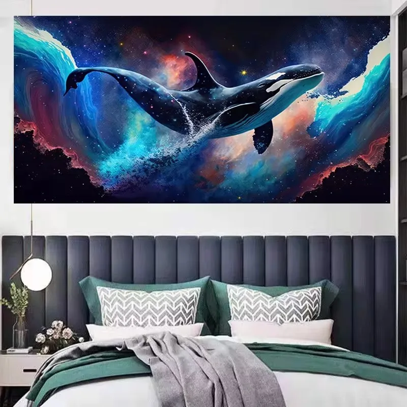 Whale Diamond Painting Starry Sky Tiger Whale Diamond Art Painting Kit Children's Handmade Birthday Gift