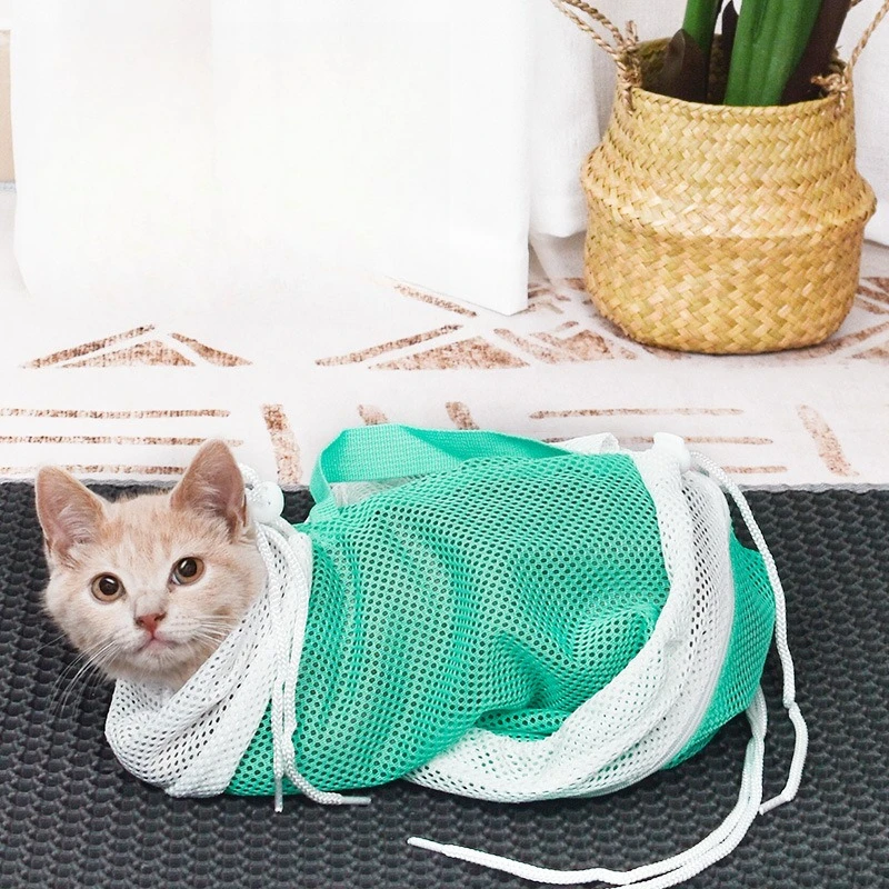 Multifunctional Cat Bathing Bag 5th Gen Anti Scratch Anti Bite Restraint Bag For Nail Trimming Pet Grooming Supplies