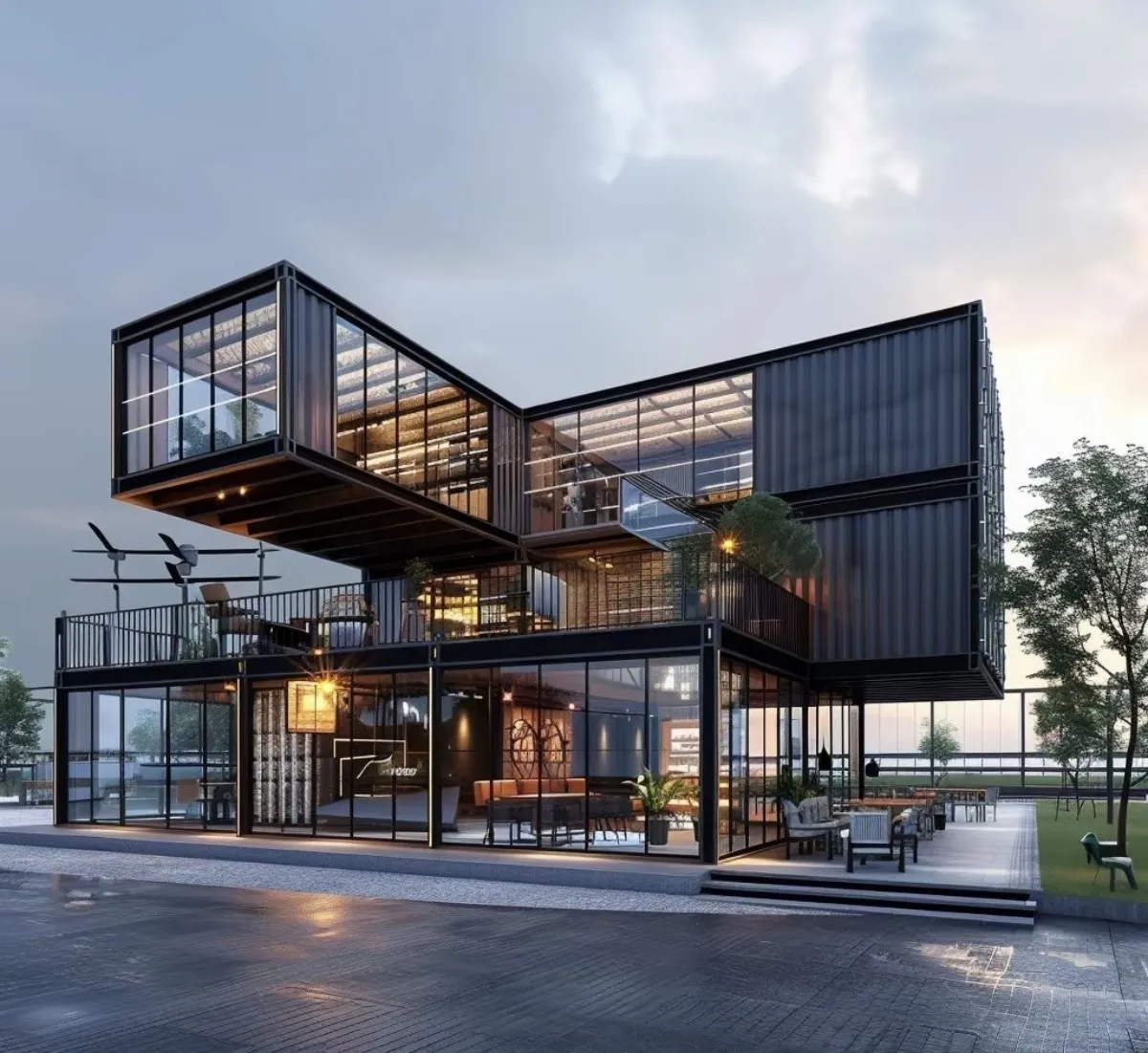 Premium Langlebige Konstruktion Flexibler Schnellbau 20ft30ft40ft für 3 Schlafzimmer 2 Badezimmer Wirtschaftliches Vorgefertigtes Containerhaus
