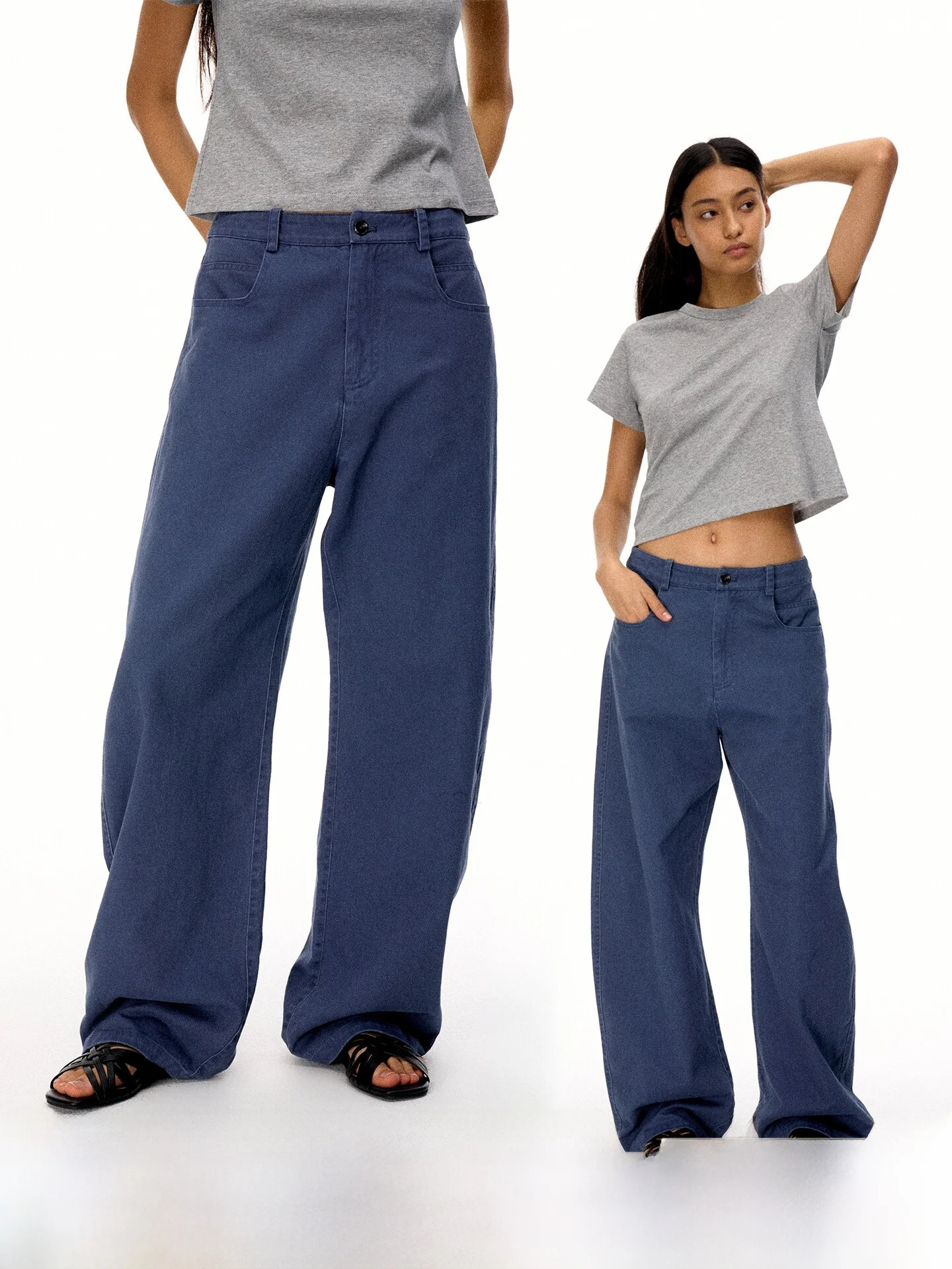 

Firstfloor Retro French Workwear Pants High Waist Cotton Straight Leg Casual Trousers Universal Fit Ladies Fashion Spring