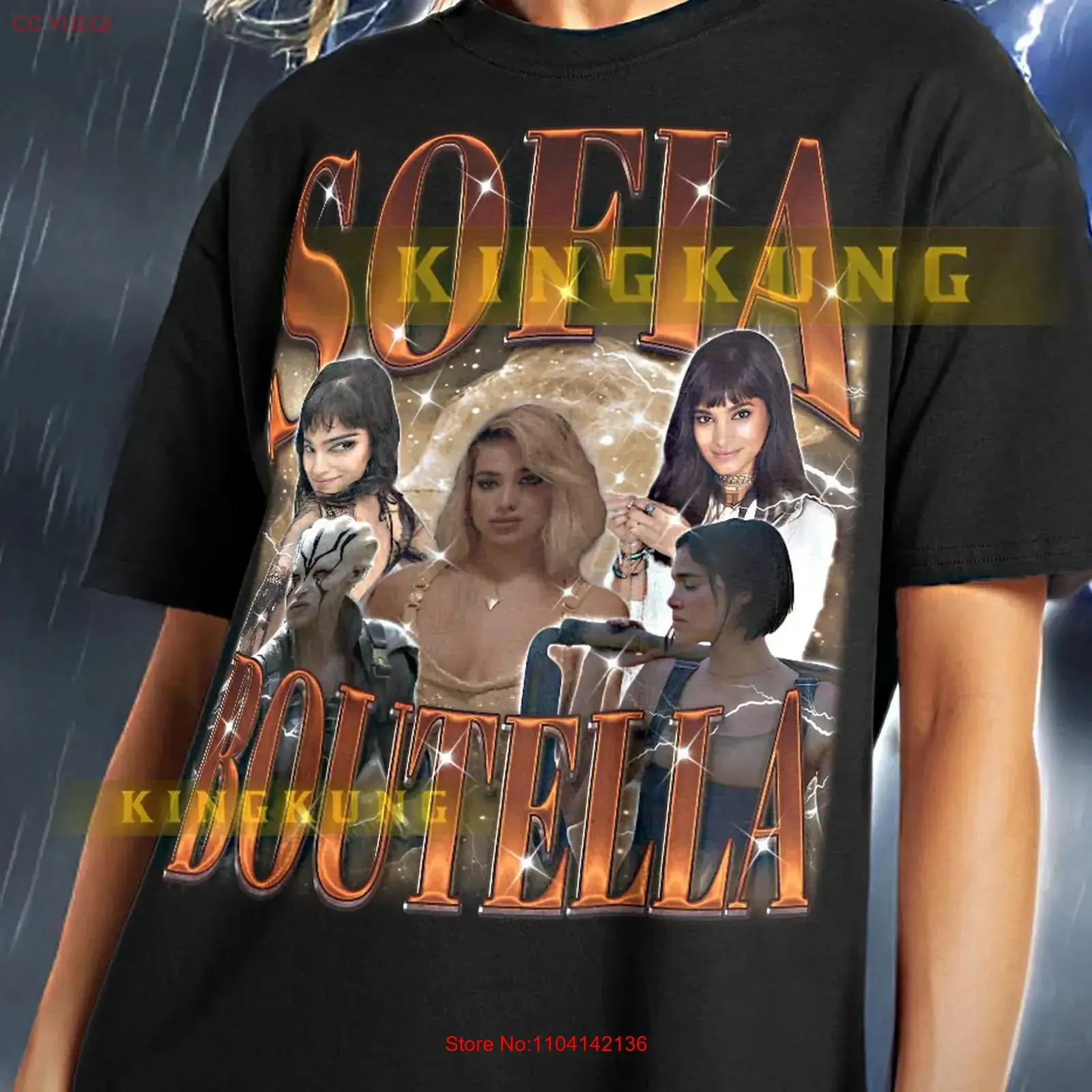 SOFIA BOUTELLA T Shirt Retro Bootleg The Mummy Atomic Blonde Star SweaT saf vintage Washed streetwear Casual Soft Stretched