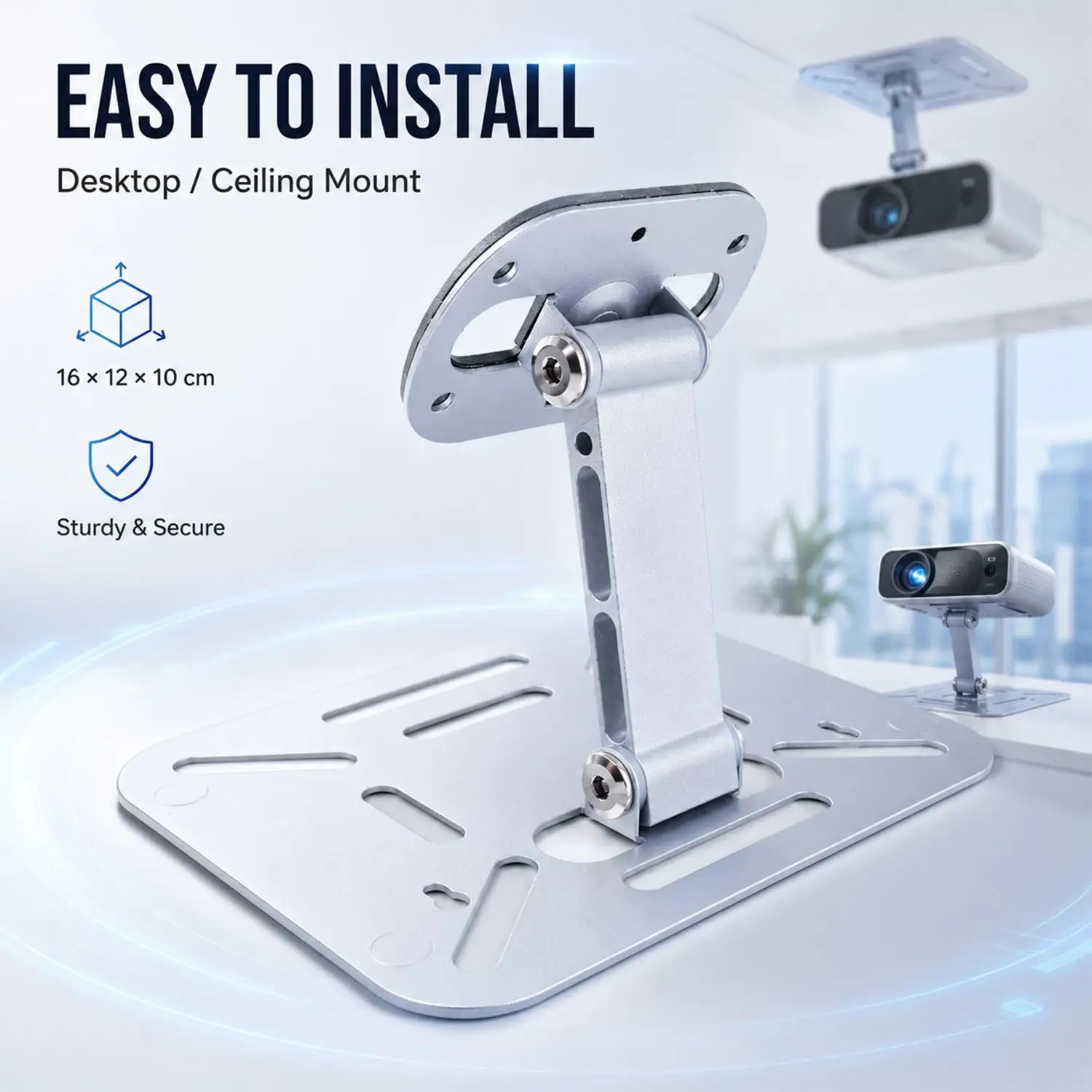 360 Degree Rotatable Wall Mount Projector Brackets Multifunction Surveillance Projectors Wifi Router Organizer Holder Stand