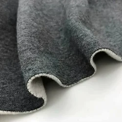 Pure Cotton Knitted Fabric Thickened Warm for Hoodies Athletic Wear Designer Diy Sewing Material Cloth By The Meter