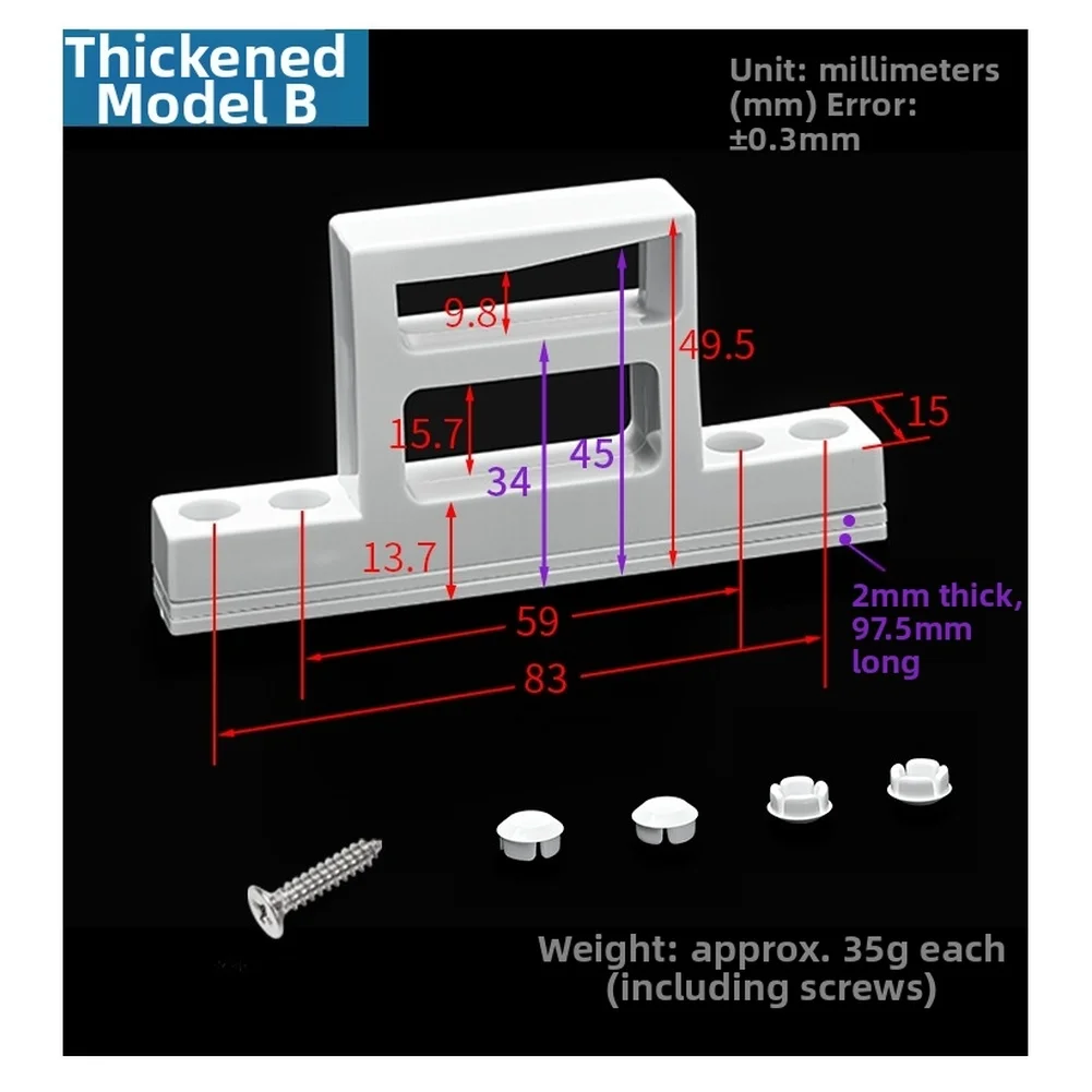 PVC Hook Seat For Plastic Steel Sliding FOR WINDOWS  A Type B Type Buckle For Inward-opening Window With Height 16-21mm