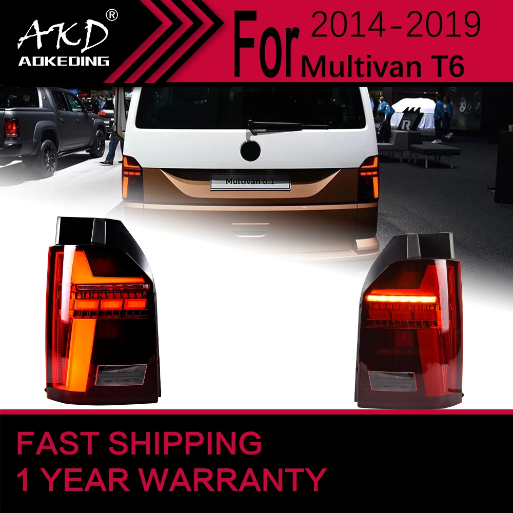 

Автомобильные фары для VW Multivan T6 светодиодный Tail светильник 2015-2021 T6 задний стоп-сигнал тормозной сигнал DRL задние автомобильные аксессуары