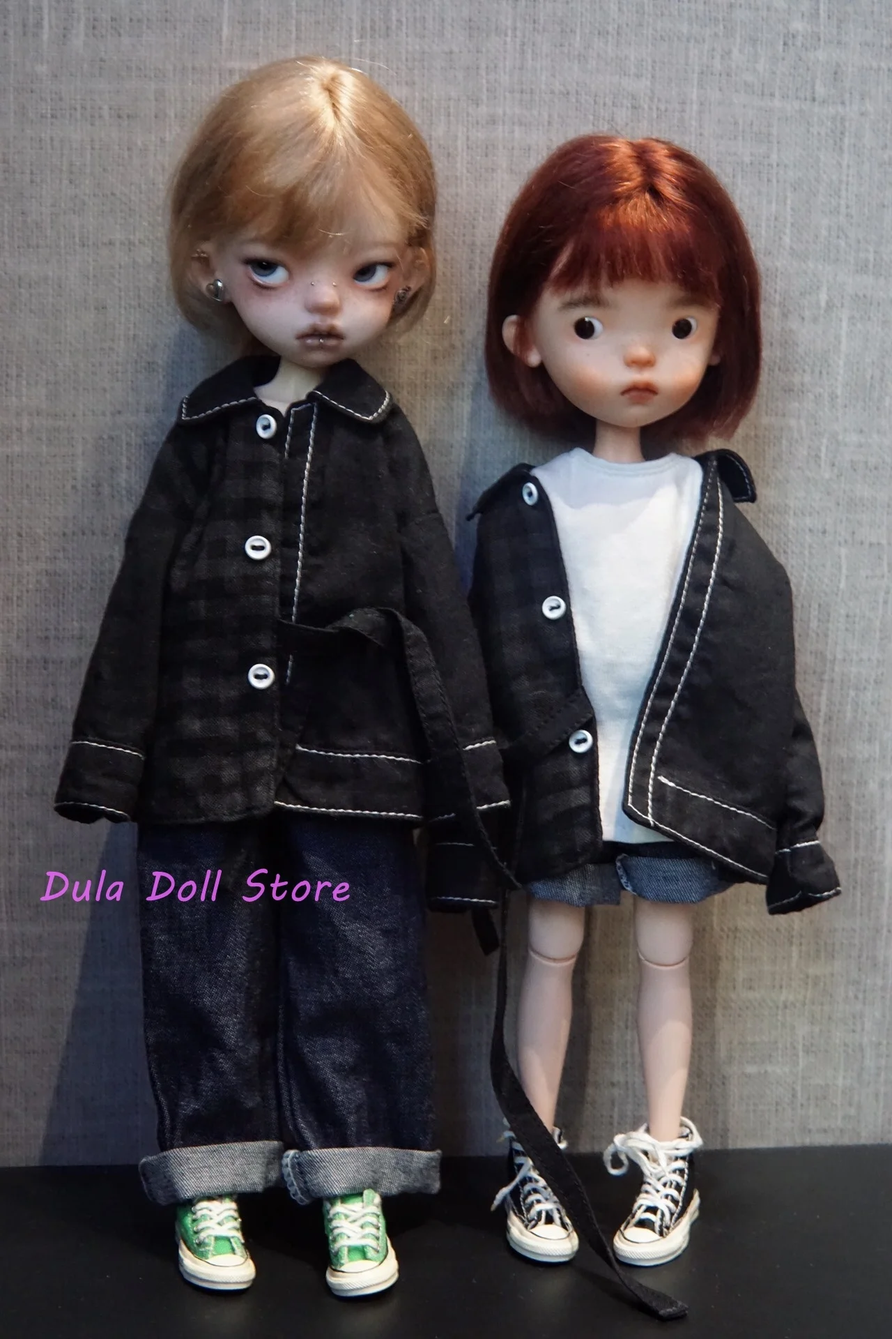 Dula Doll Clothes Dress Black and white blue pants skirt Blythe Qbaby Landoudou ob24 ob22 Azone Licca ICY JerryB Bjd Doll