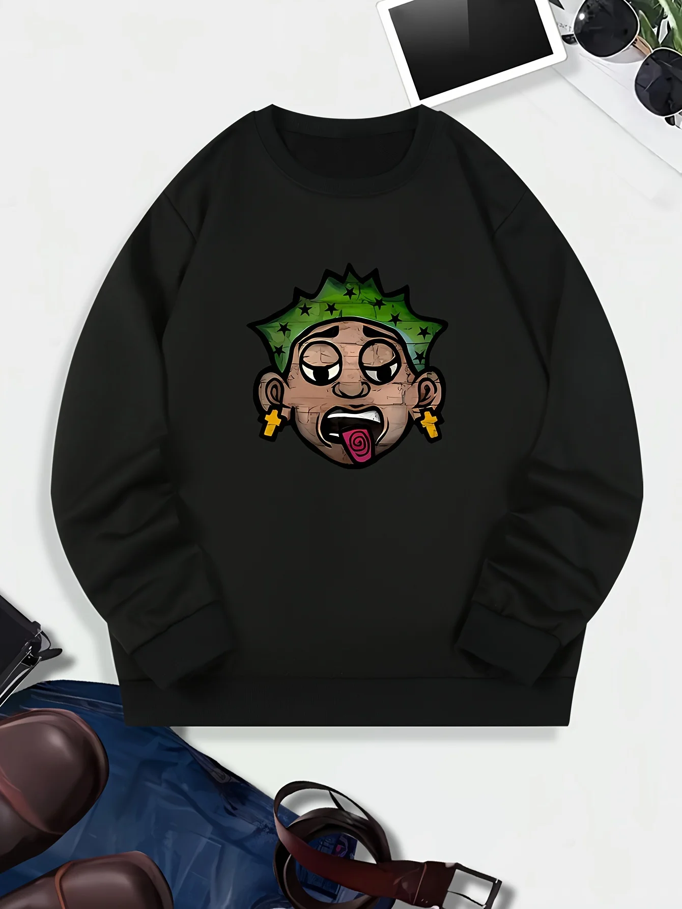 

[1 шт. Толстовка с принтом фехтовальника в стиле аниме] 1 шт. Мужская повседневная толстовка с принтом фехтовальщика в стиле аниме, 100% полиэстер, трикотажная ткань