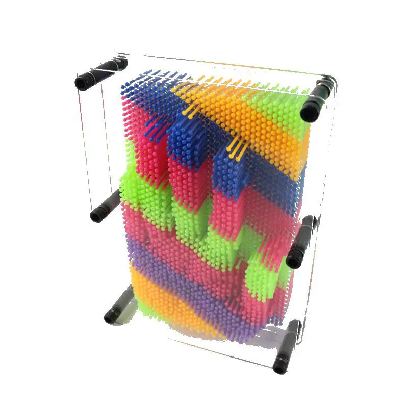 3D Clone Shape Pin Art Shoumo Colorful Needle Child Get Face Palm Model Clone Pinart Home Desk Decoration Ornaments Funny Game