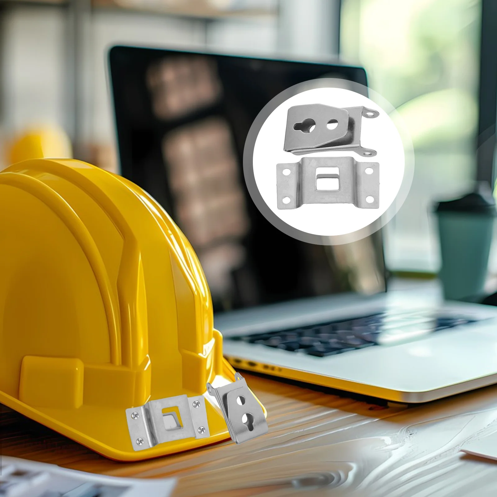 

1Set Hard Hat Headlamp Clip Detachable Light Mount Holder Secure Grip for Night Work Mining Construction Light