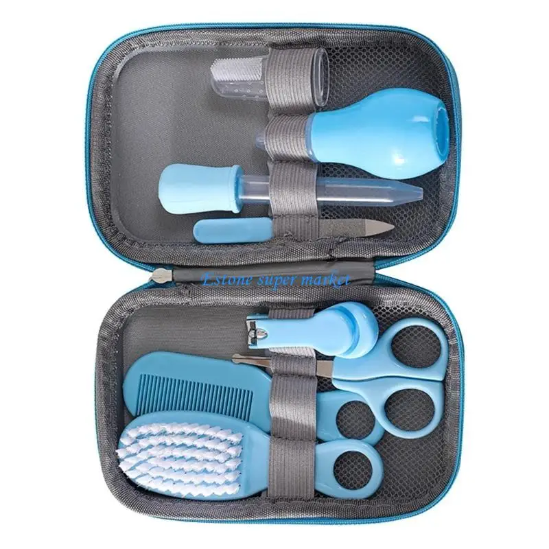 

090B 8 шт./компл. набор для ухода за ребенком, аксессуары для ухода за новорожденными, набор инструментов с щеткой для волос