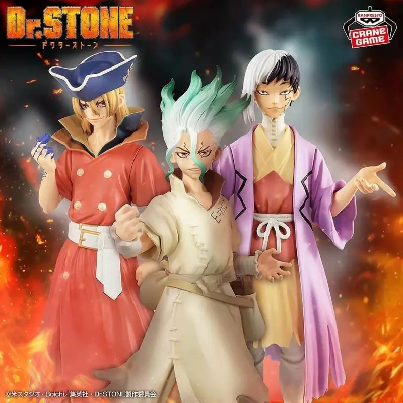In Stock Banpresto Dr.stone Senku Ishigami Ryusui Nanami Gen Asagiri Suika Desktop Ornament Figure Model Original Christmas Gift