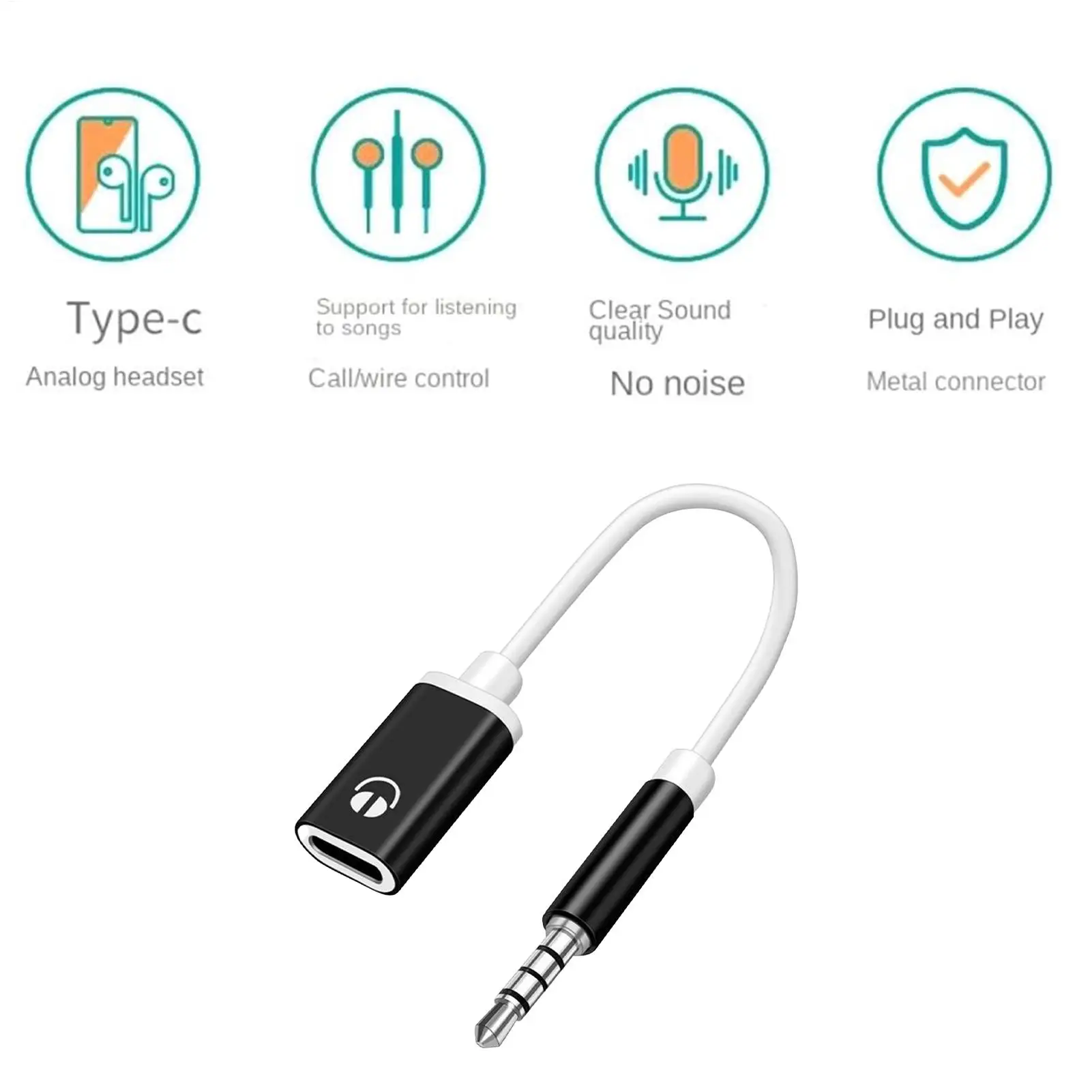 Tipo c para 3 5mm jack aux adaptador 3 5 jack cabo de áudio acessórios do telefone cabos adaptador usb tipo c adaptador fone de ouvido
