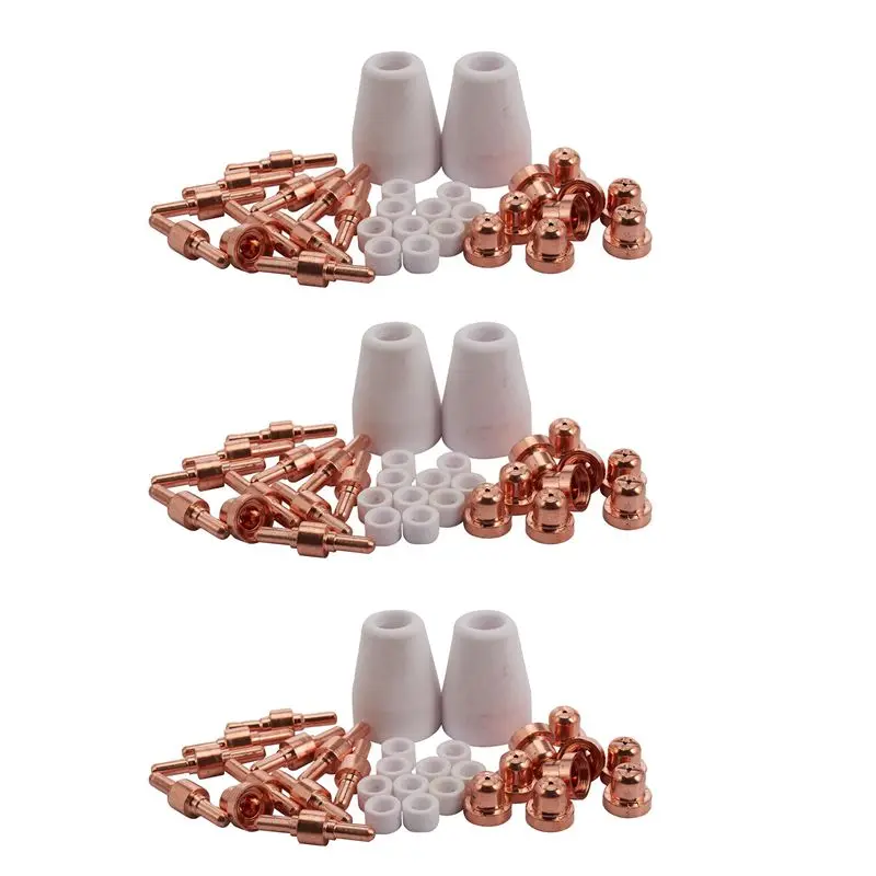 

Комплект расходных материалов A02M-96Pcs для плазменного резака PT 31-40 40A: удлиненные сопла и электроды стандартного размера