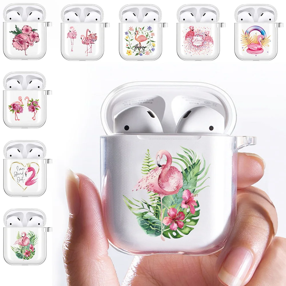 

Silicone Case for Apple AirPods 1st/2nd Generation Protective Wireless Flamingo Print Charging Box Bags Earphone Accessories