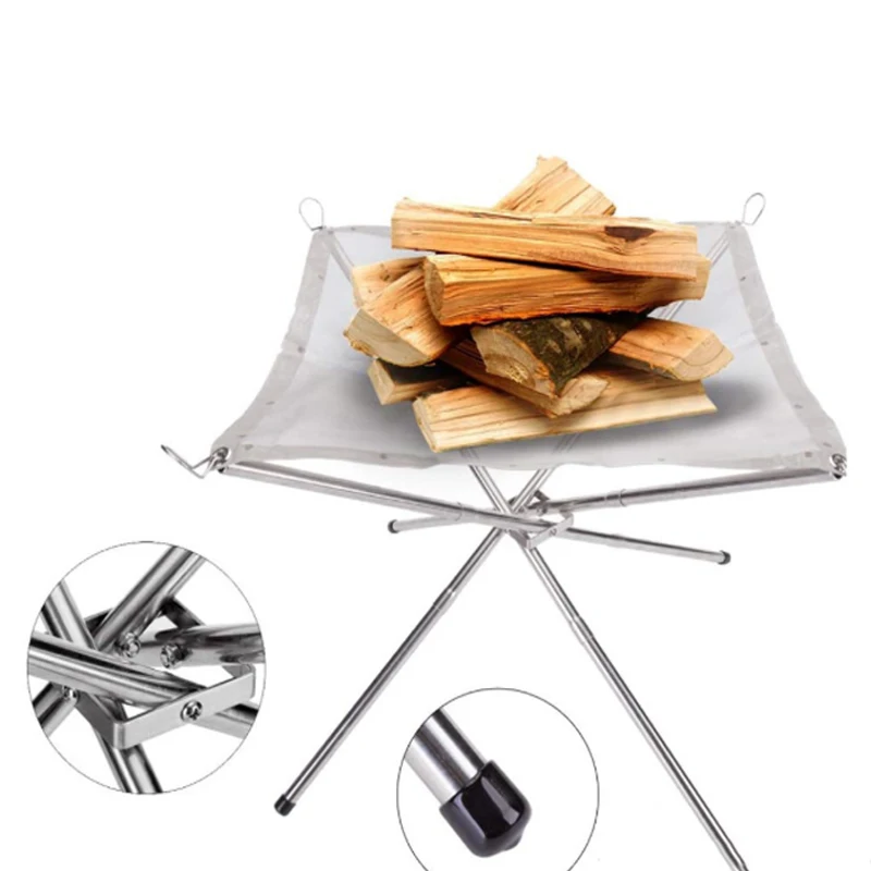 

Уличная складная подставка для костра, удобный держатель для дров, инструмент для кемпинга, барбекю, угольной печи