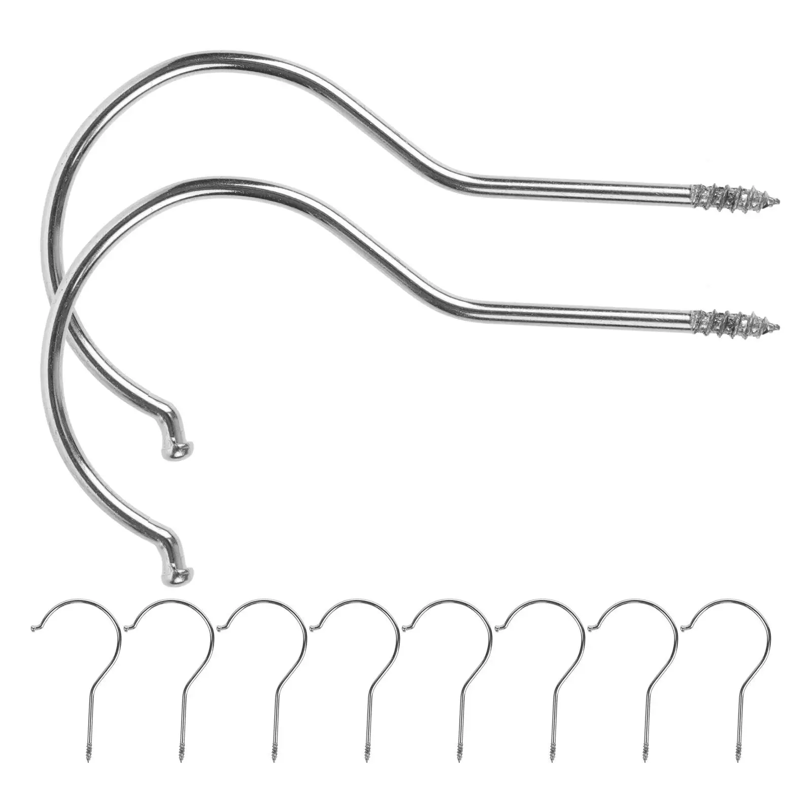 

10 Pcs Hanger Hook Accessories Screw In Hooks Ceiling Multipurpose DIY Iron Home Clothing Screw-in for