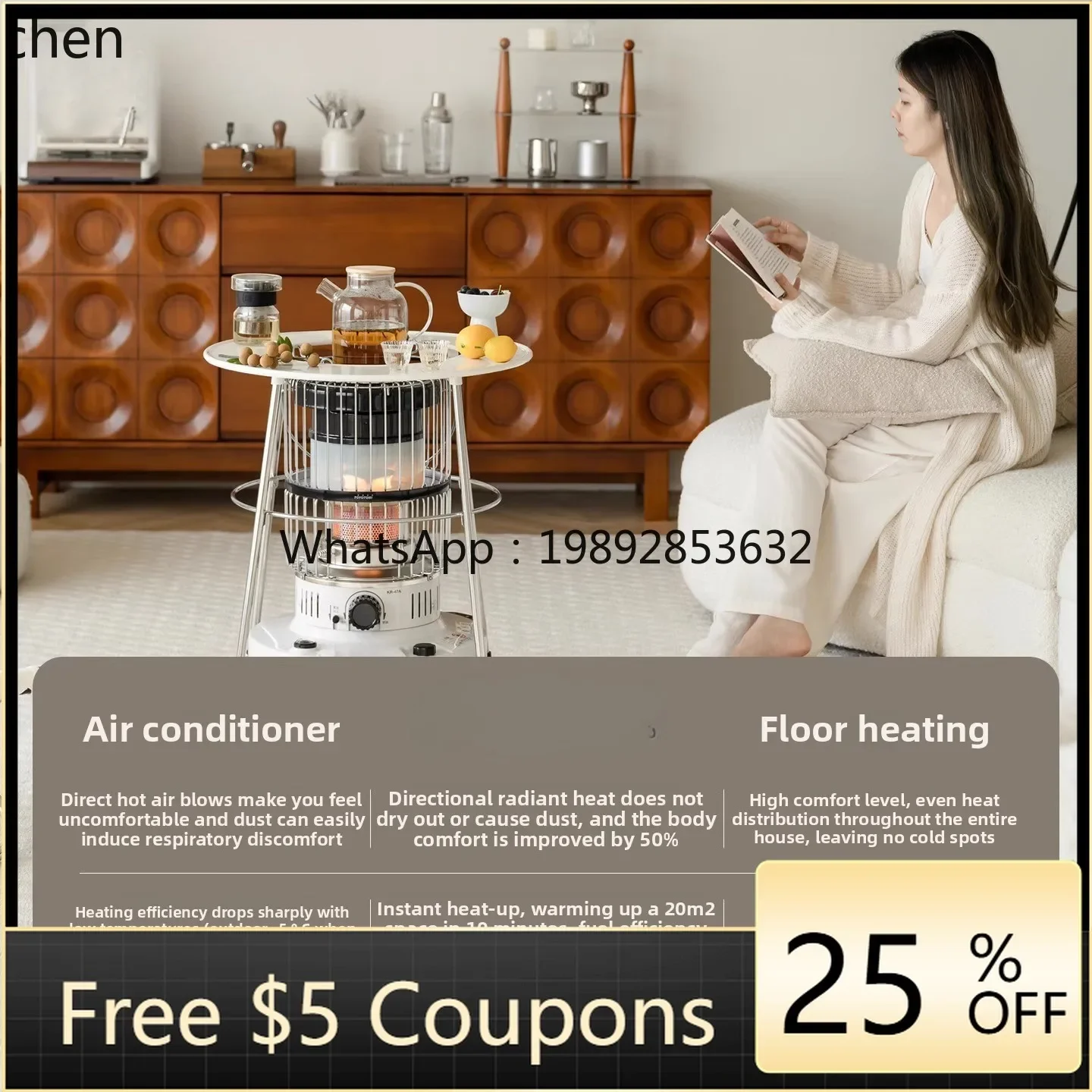 cc25 Heater Whole House Heater Fast Heating Winter Large Apartment Indoor Silent