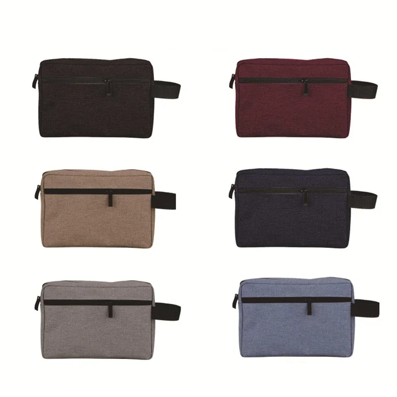 Bolsa de aseo de tela Oxford para hombre y mujer, organizador de almacenamiento de baño de gran capacidad, impermeable, portátil, de viaje, color