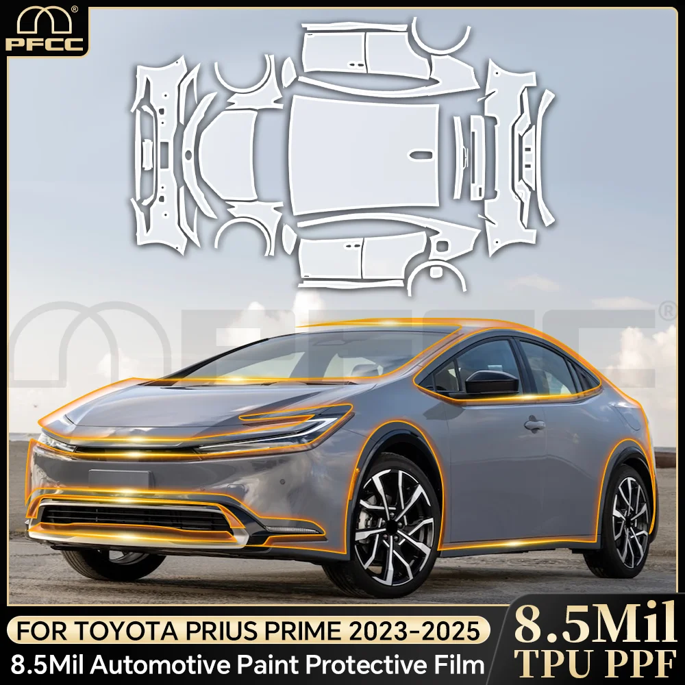 

9mil For Toyota Prius Prime 2023-2025 Paint Protection Film Anti-Scratch Pre-cut PPF Car Body Clear Bra Resistant Invisible Kit