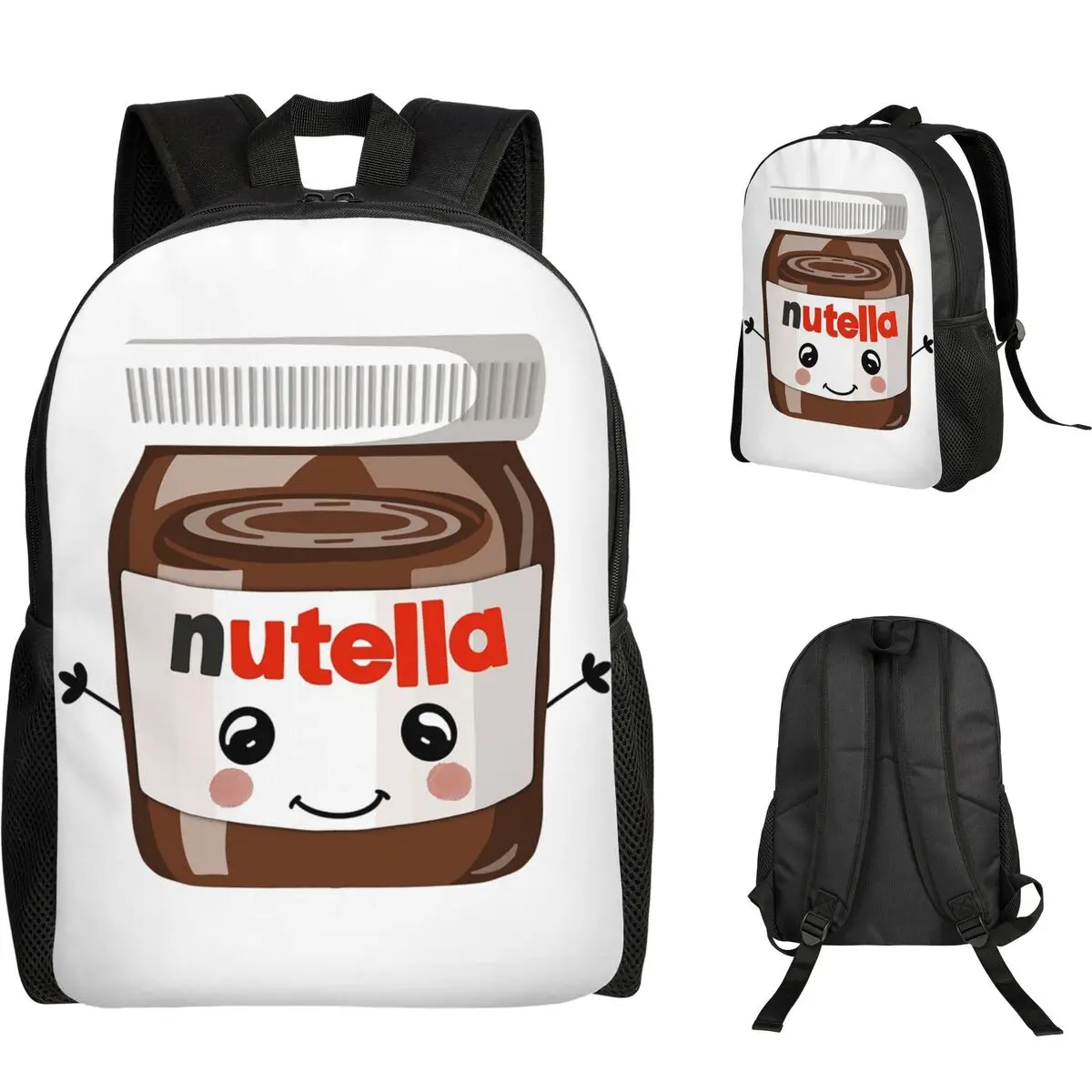 

Nutella Cutie Student Backpack School Bag Hiking Travel Daypack for Boys Girls Fashion Bookbag Shoulder Bags