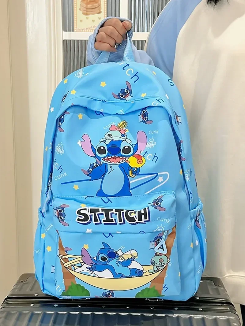 حقيبة ظهر ديزني ستيتش للمدرسة الثانوية للفتيات ميكي ماوس ستيتش حقيبة مدرسية جديدة ذات سعة كبيرة حقيبة كتف لطيفة على شكل رسوم كرتونية #4