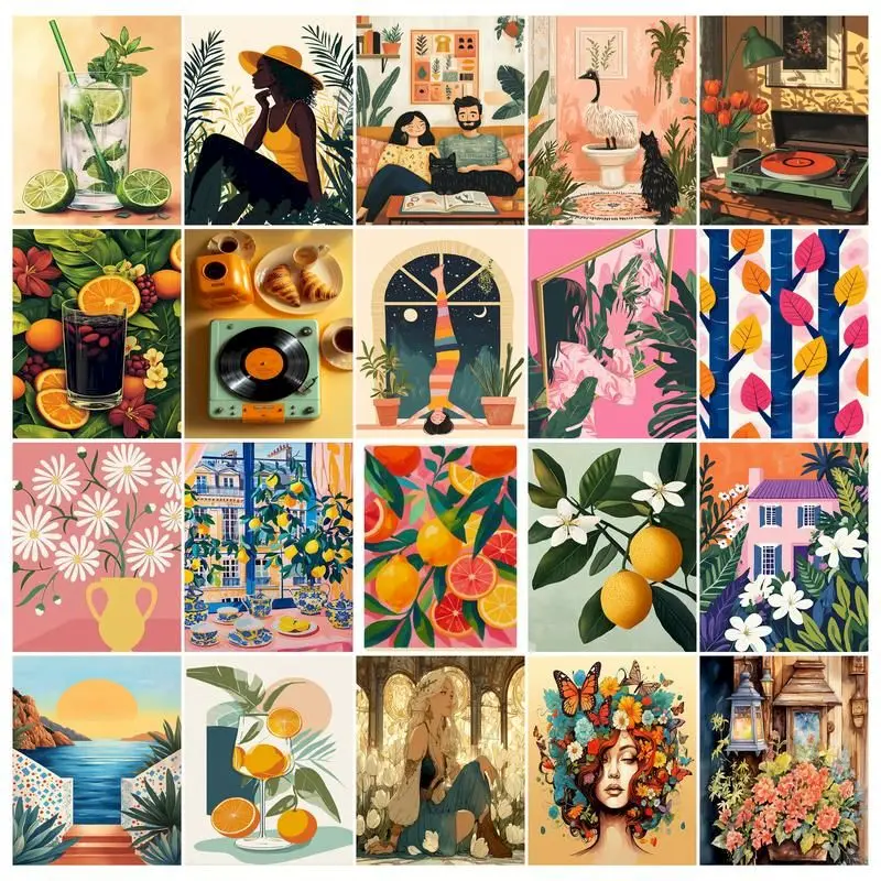 

SDOYUNO Painting By Number illustration Drawing On Canvas HandPainted Art Gift Cartoon DIY Pictures By Number Kits Home Decor