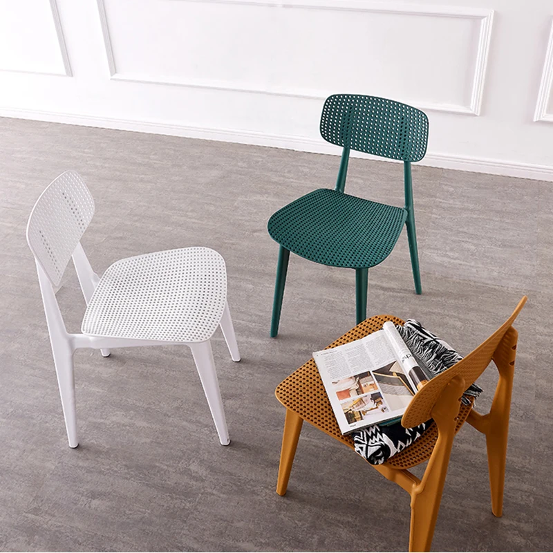 

Salon Bedroom Nordic Dining Chairs Desk Designer Balcony Plastic Dining Chairs Party Comfortable Home Furniture Cadeira HBDC