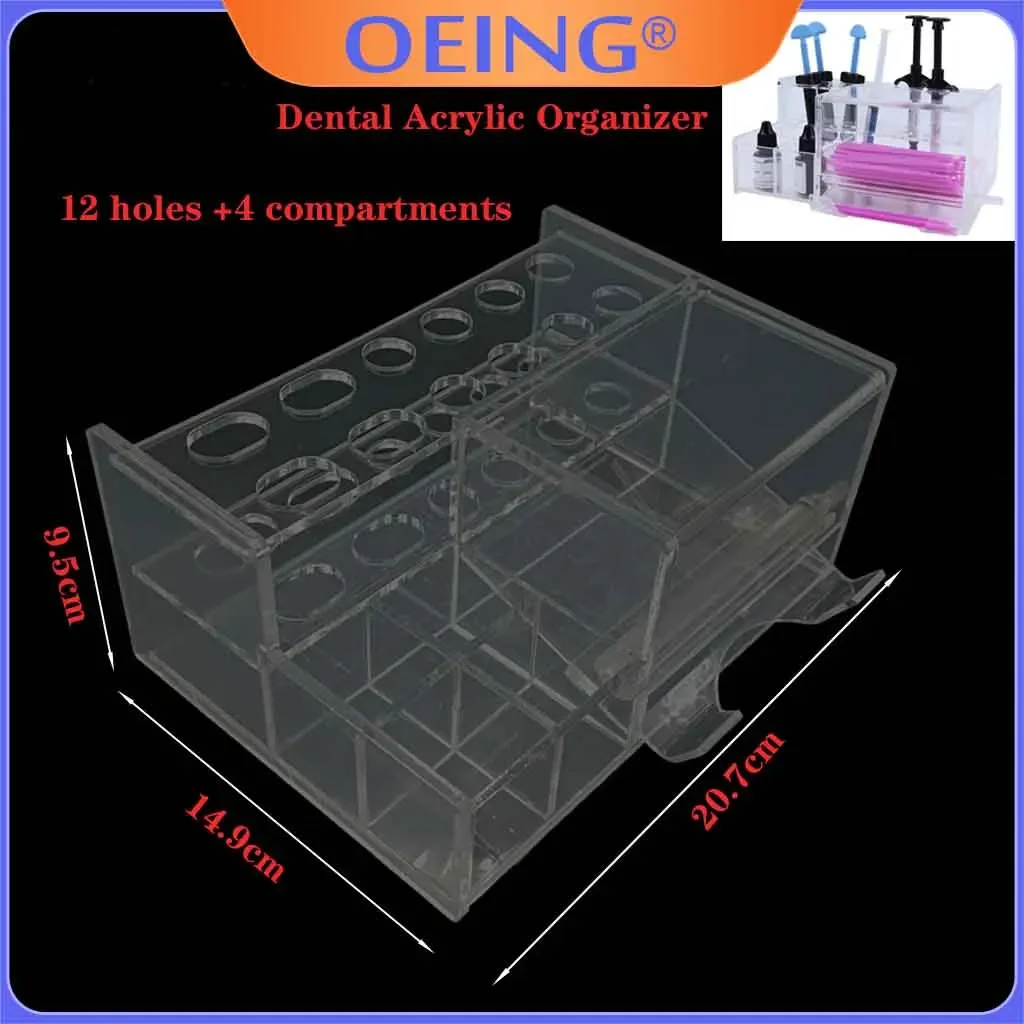 Dental Acrylic Organizer Dental Resin Shelf Acrylic Organizer Oral Material Storage Box Applicator Dispenser Holder Dentist Tool