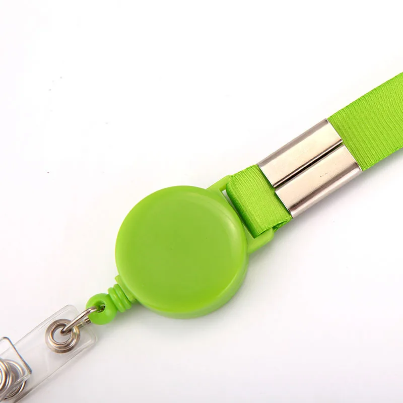 Portatarjetas DE CRÉDITO retráctil, cordón para el cuello, correa para identificación, nombre, tarjeta de autobús, Clip para etiqueta, cuerda,