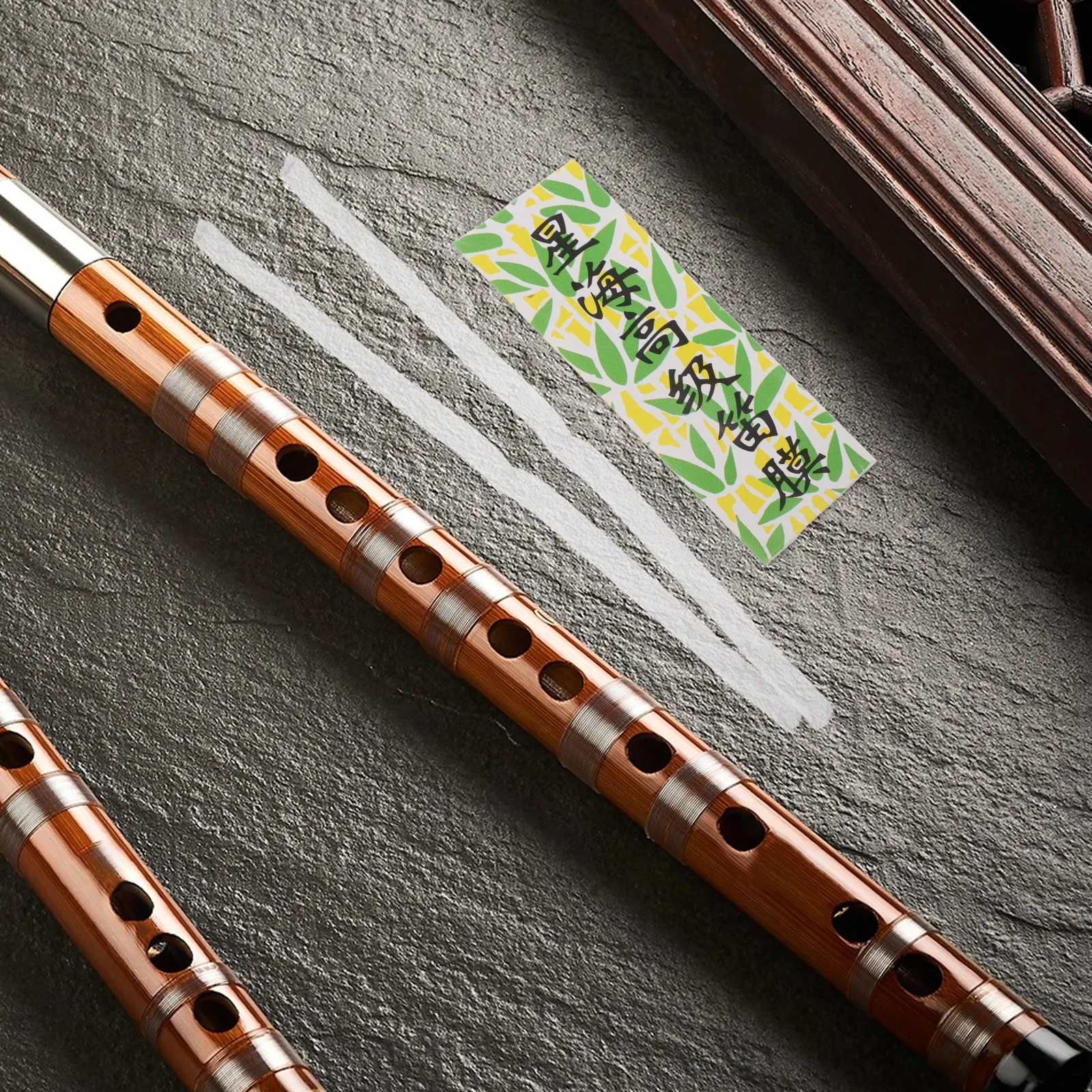 

2pcs Bamboo Flute Membrane 2 Bags Reed Durable Beginner Oboe Reeds Suitable Schools Music Training Personal Practice Pan