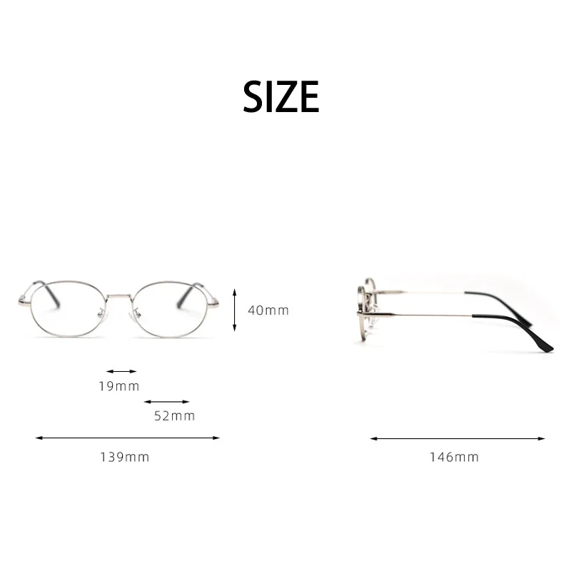 Gafas de aleación de alta calidad, gafas ovaladas para miopía, antiluz azul, gafas de lectura, montura de gafas progresivas bifocales de moda