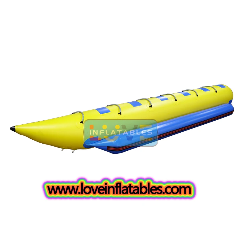 คุณภาพสูง 6 ผู้โดยสาร PVC Inflatable Banana Boat สําหรับสันทนาการกลางแจ้งสําหรับ Home Sea Water Park สระว่ายน้ําความบันเทิงสําหรับผู้ใหญ่