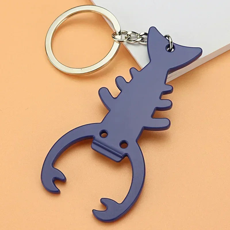 Cartoon Unique Thickened Durable Creative Lobster Bottle Opener Taste Crab Keychain Beer Electroplating Polishing Colorfast