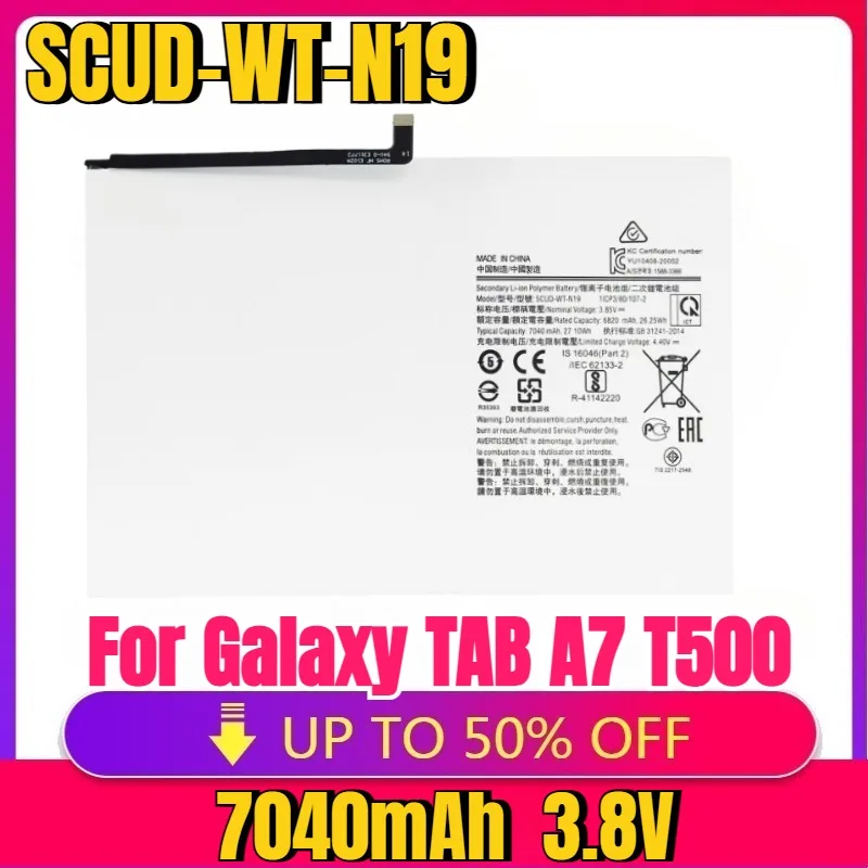 

New High quality replaceable Battery 7040mAh SCUD-WT-N19 Battery for Galaxy TAB A7 T500 T505C Tablet Batteries