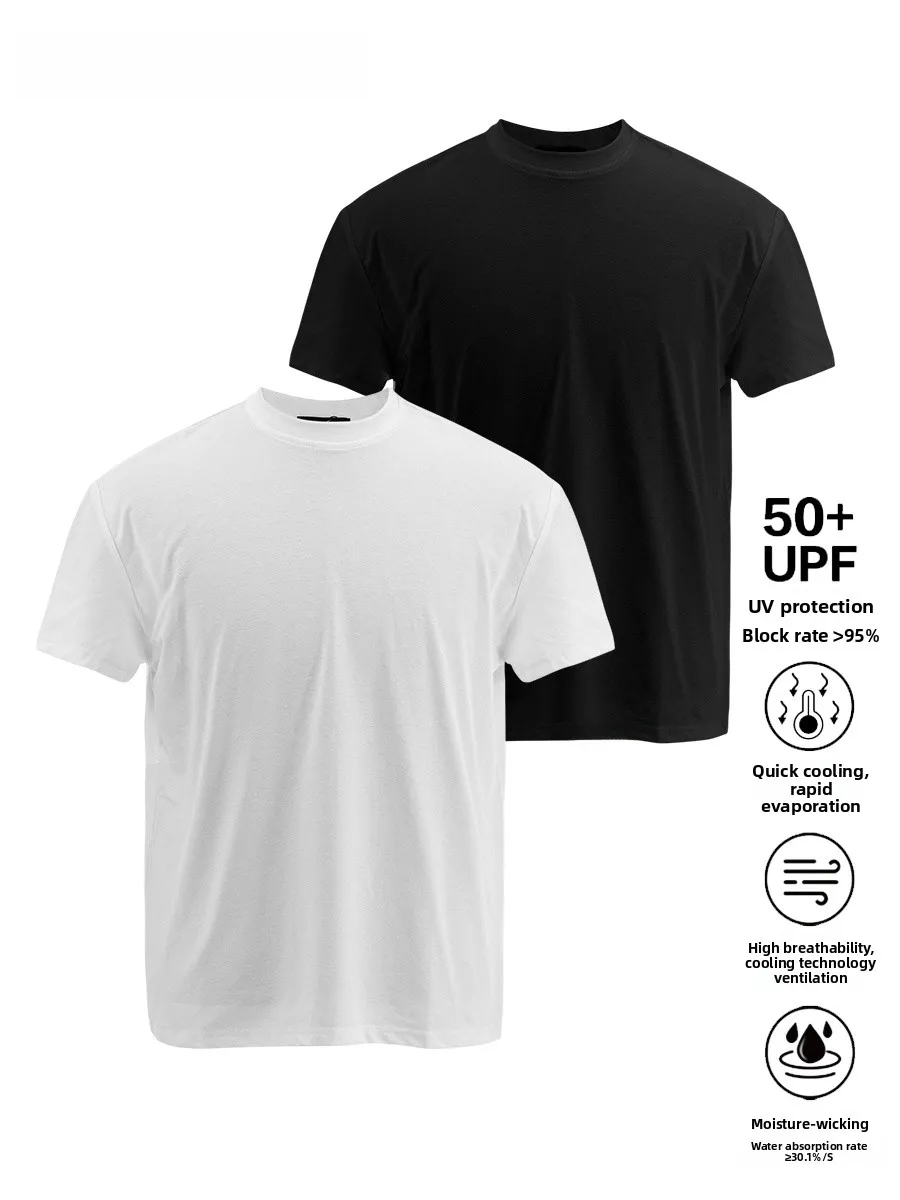 

GANGURRU Мужская летняя базовая футболка Cool Feeling Qui Dry Sport Casual Commuting ort Sve Pure Color Дышащая антибикционная футболка...