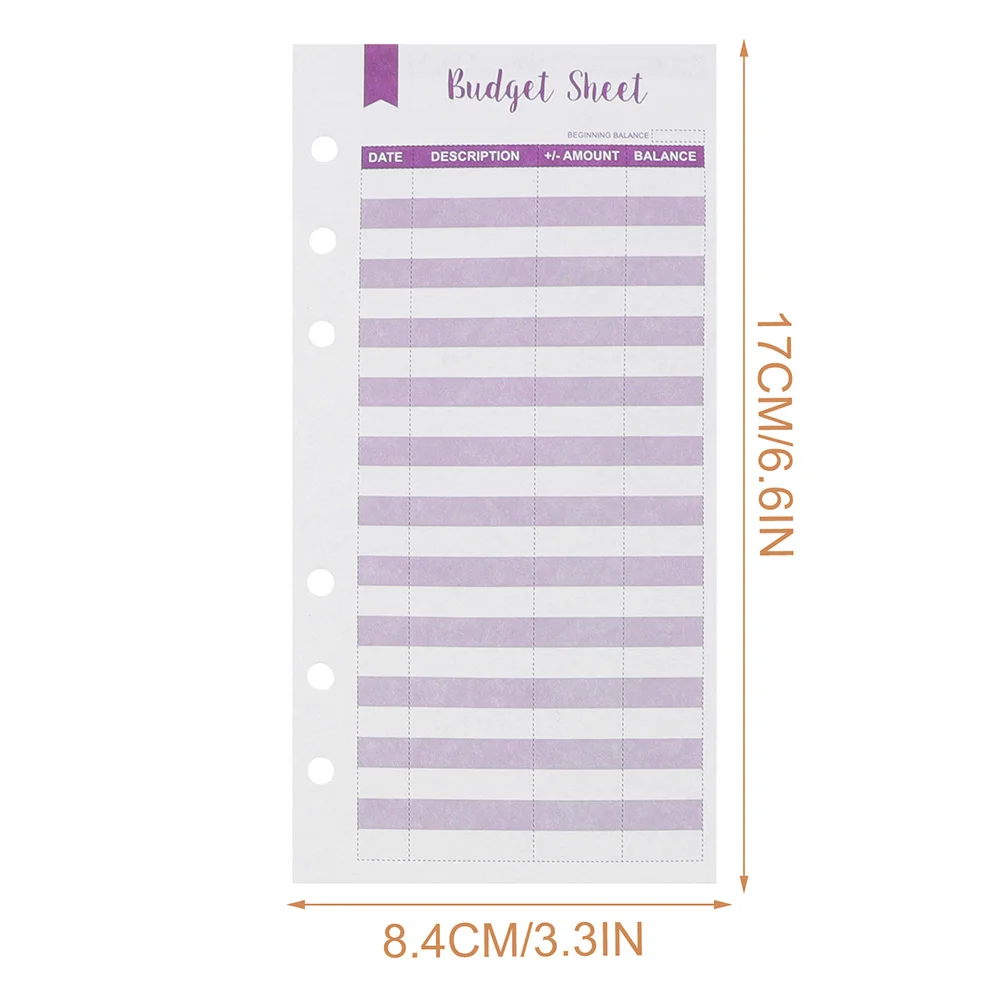 A6 Writable Expense Tracker Sheets Portable Cash Budget Planner For Home Office Travel Business Finance