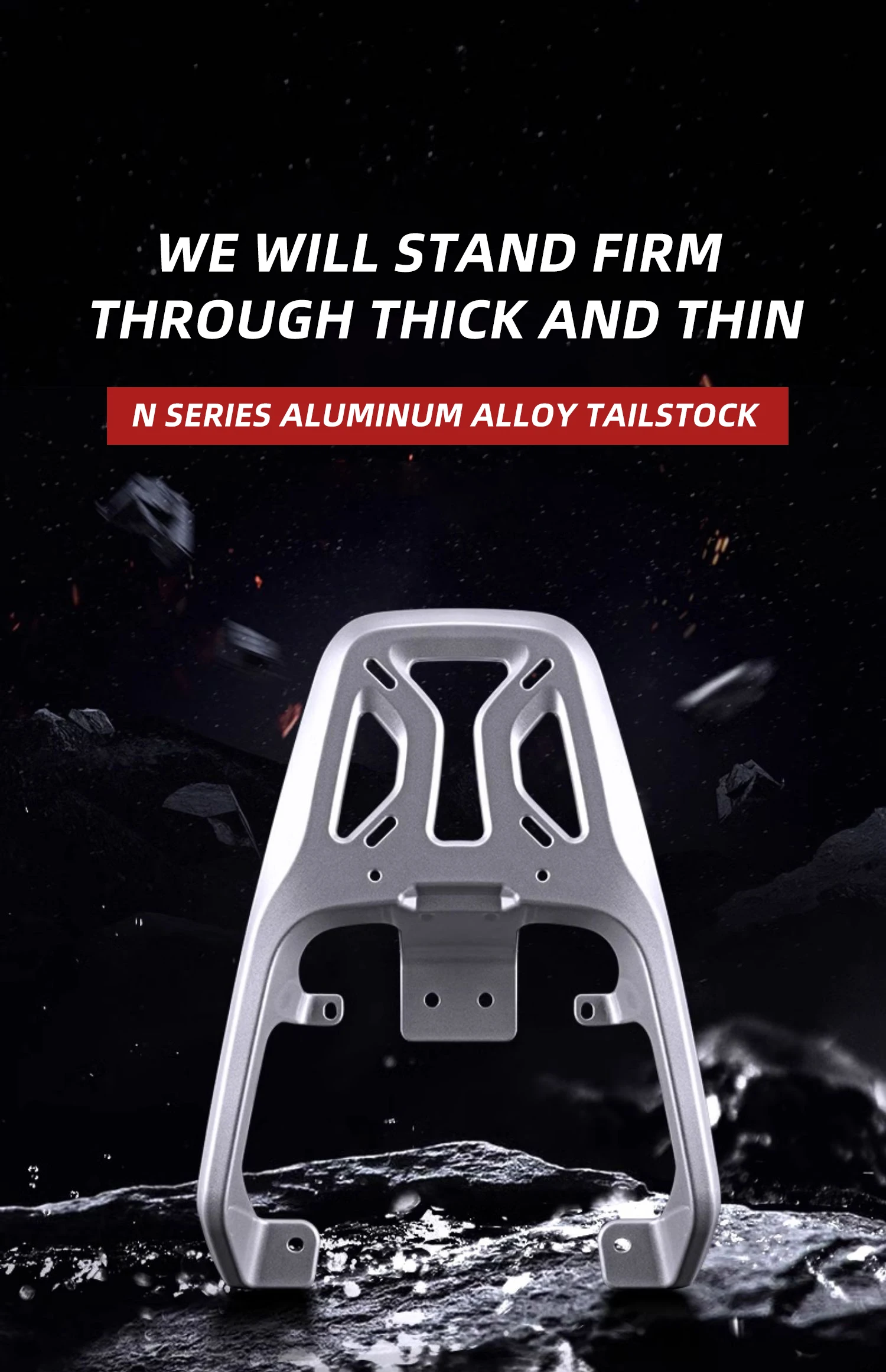 

The rear rack is suitable for the Niu electric vehicle N series N play/NGT/N1/NT/N1S rear cargo long tail rack aluminum alloy ca
