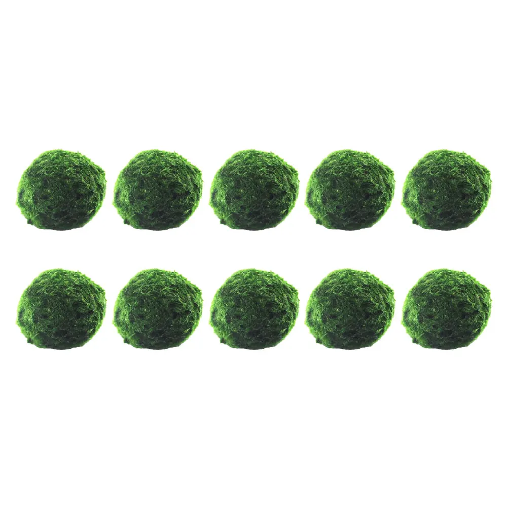 

10pcs Hydroponic Algae Balls Water Cultivation Aquarium Plants For Shrimp Tank Bonsai Adornment Fish Tank Supplies Decorative