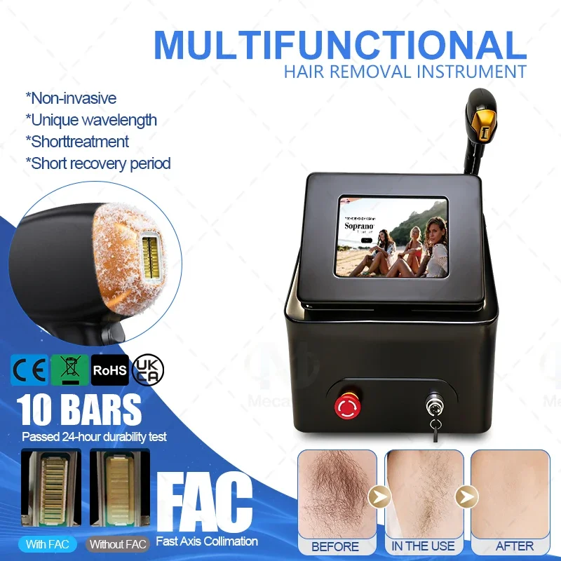 Portable 5‑Wavelength Diode Laser Hair Removal 755 808 830 940 1064nm Ice Cooling Painless Epilator For Salon Skin Rejuvenation