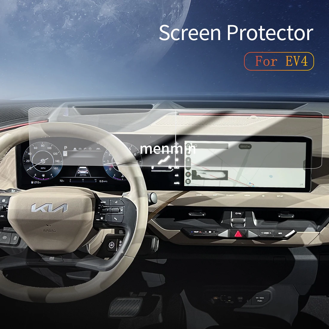 

Car Stickers Dash Carplay Mirror Screen Protector Display Tempered Glass Protective Film Vehicle For25 KIA EV4