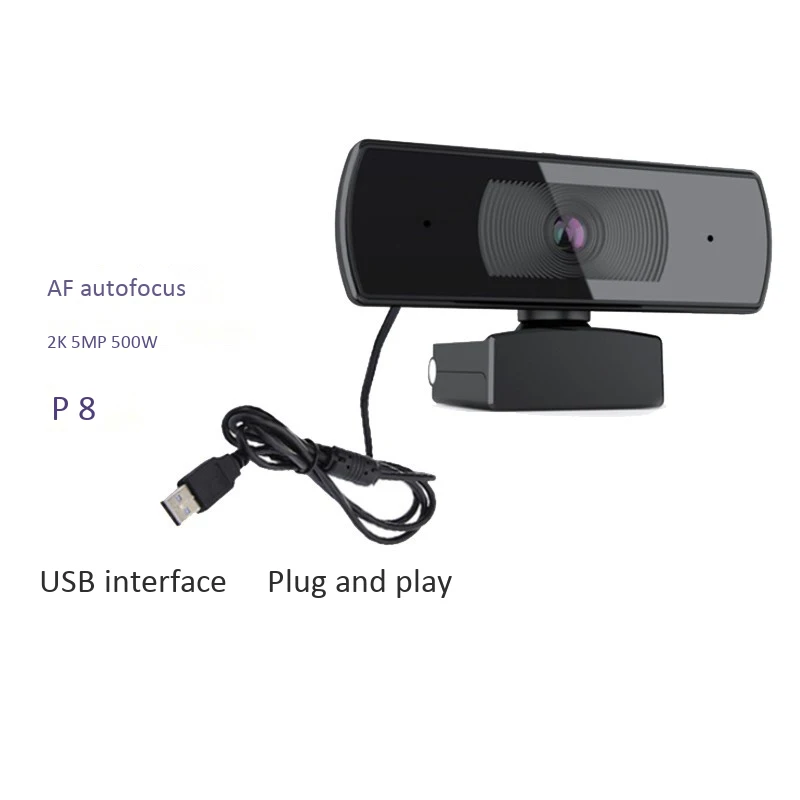 Webcam With Autofocus Hd Camera Pc Camera With Internal Microphone For Online Meetings Plug And Play For Pc Laptop