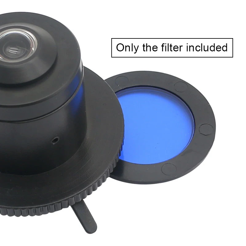 Microscopio biologico filtro ottico a colori diametro 32mm 35mm blu verde giallo rosso vetro trasparente filtro forestale bianco