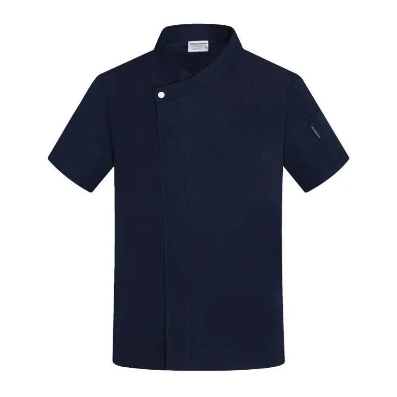 Chef Uniform Short-sleeved Summer Western Restaurant Catering Hotel Kitchen Work Clothes Men and Women Chef Work Clothes