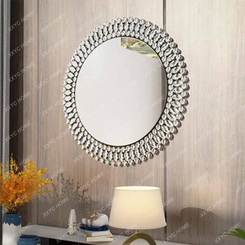 

Декоративное зеркало для гостиной в стиле M Light Luxury, креативное настенное зеркало для создания фоновой стены, комбинированное настенное зеркало.