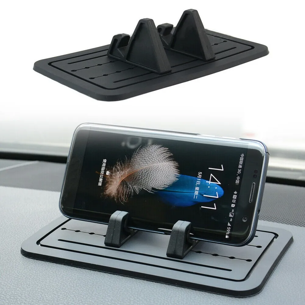 Coche Anti-deslizamiento estera de goma tablero Montaje del celular soporte GPS antideslizante silicona Auto Interior Accesorios