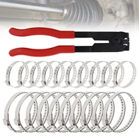 Abrazadera de cubierta antipolvo, alicates de abrazadera de arranque CV de alta resistencia, herramienta de junta para la mayoría de los coches ATV con 20 bandas de engarzado ajustables, mango antideslizante