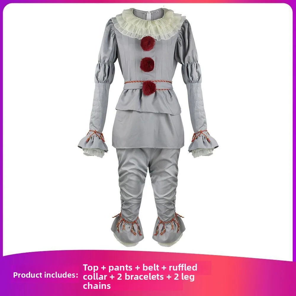 Kostium Pennywise na Halloween Złoto-Srebrny Strój Ex-Klauna Damski Tradycyjny Chiński Strój Sceniczny Wiosna 2023 Faion