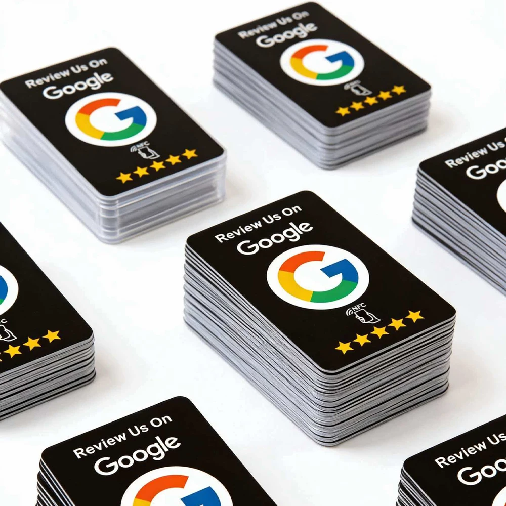 Black Color Review Us On Google Tap Card NFC Ready To Be Activated Instantly Boost Business Reviews Google Review Tap NFC Card