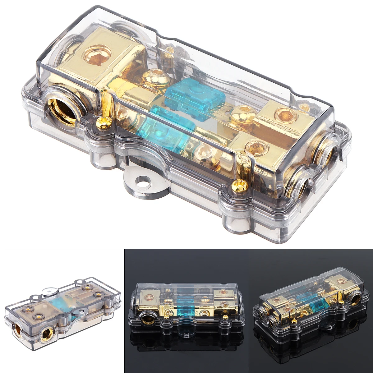 

Universal High Performance Fuse Holder Copper Plated Car Stereo Audio Power Fuse Holder for Car Boat and Other Vehicles Audio